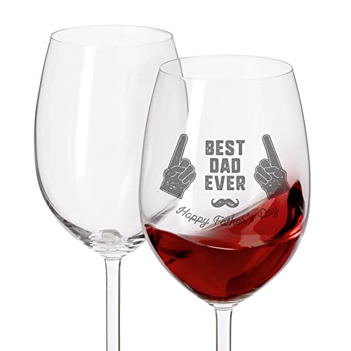 Leonardo Weinglas bester Papa der Welt - Vatertagsgeschenk Gläser - Weinglas mit Gravur - tolles Geschenk für Deinen Papa - Geschenkideen für den Papa - best Dad ever von Geschenkfreude