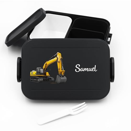 Geschenkfreude Lunchbox Kinder Bagger für Mepal - Lunchbox Kinder mit Trennwand Name, Kindergarten, Schule - Alles für den Schulanfang - Personalisierte Brotdose Bagger - Brotdose mit Namen Geschenkfreude Lunchbox Kinder Bagger für Mepal - Lunchbox Kinder mit Trennwand Name, Kindergarten, Schule - Alles für den Schulanfang - Personalisierte Brotdose Bagger - Brotdose mit Namen von Geschenkfreude