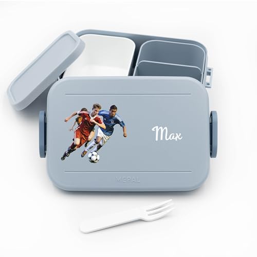 Geschenkfreude Personalisierte Brotdose Fussball für Mepal - Lunchbox Kinder mit Trennwand Name, Kindergarten, Schule - Alles für den Schulanfang - Brotdose Kinder Fussball Junge Geschenkfreude Personalisierte Brotdose Fussball für Mepal - Lunchbox Kinder mit Trennwand Name, Kindergarten, Schule - Alles für den Schulanfang - Brotdose Kinder Fussball Junge von Geschenkfreude