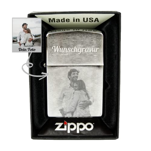 Zippo Feuerzeug mit Gravur - Zippo mit Gravur und Foto/Geschenke zum Männertag - personalisierte Geschenke für Männer - Geschenke für Papa - Bester Papa - tolle Vatertagsgeschenke von Geschenkfreude