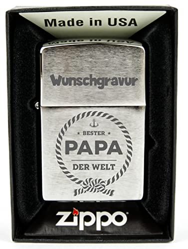 Zippo Feuerzeug mit Gravur Vatertagsgeschenk - Zippo mit Gravur/Geschenke zum Vatertag/Männer Geschenke Geschenkideen zum Vatertag - Zippo mit Gravur Best Vater von Geschenkfreude