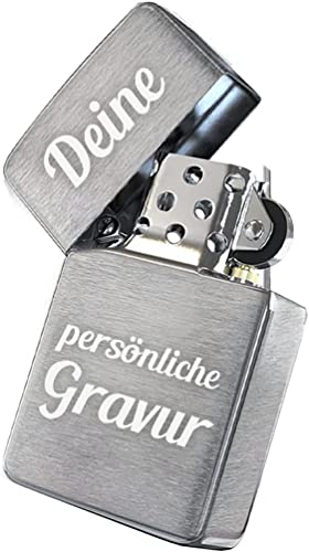 Zippo Feuerzeug mit Gravur - Personalisierte Geschenke Männer/Witterungsbeständig/Männer Geschenke - Vater/Papa Geschenk Weihnachten - Geschenkideen Weihnachten - Feuerzeuge mit Gravur von Geschenkfreude