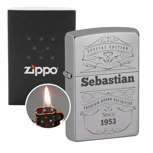 Zippo Feuerzeug - personalisiertes Zippo mit Gravur - Geburtstagsgeschenk für Männer/Geschenke für Papa/Ihn - Geschenkideen Vatertag - Herrentagsgeschenke Mann von Geschenkfreude