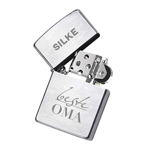 Zorr Feuerzeug mit Gravur - Personalisierte Geschenke/Oma´s Geschenke - Oma Geschenk Weihnachten - Geschenkideen für Vatertag - Feuerzeuge mit Gravur Beste Oma Text von Geschenkfreude