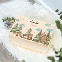 Personalisierte Baby Erinnerungskiste Aus Holz, Xxl Aufbewahrungsbox Für Erinnerungen, Geschenk Zur Geburt Jungen Und Mädchen von GeschenkfreudeStore