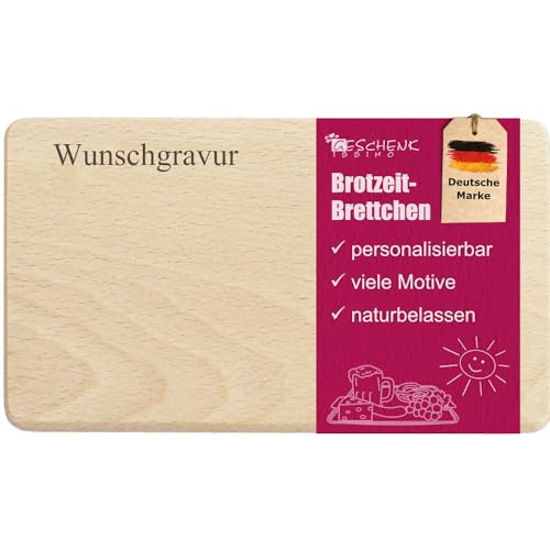 Geschenkissimo Frühstücksbrettchen personalisierbar - Brotzeitbrettchen mit Name, Spruch, Motiv, Logo oder Comic Gravur, Vesperbrettchen Buche, rechteckig, glatt, abgerundeten Ecken Geschenkissimo Frühstücksbrettchen personalisierbar - Brotzeitbrettchen mit Name, Spruch, Motiv, Logo oder Comic Gravur, Vesperbrettchen Buche, rechteckig, glatt, abgerundeten Ecken von Geschenkissimo
