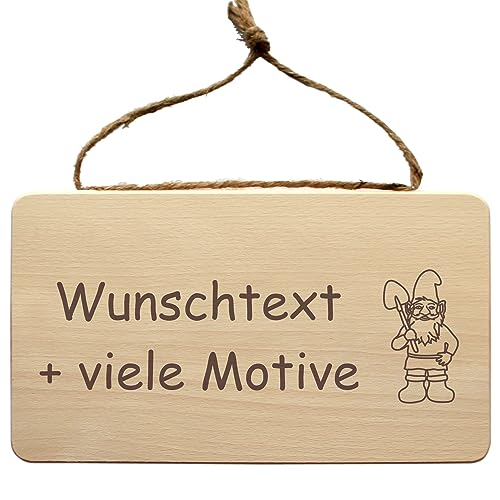 Gartenschild, Holzschild zum Aufhängen mit Gravur - Sprüche + Motive - Gartendeko, Holz Deko Schild, Holztafel für Gartenfreunde, Gartenliebhaber, Gärtner und Gärtnerin von Geschenkissimo