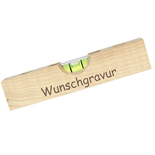 Mini-Wasserwaage mit individueller Gravur - Name oder Spruch - persönliches Geschenk für Schreiner, Zimmerer, Architekten, Heimwerker - Geschenkidee von Geschenkissimo von Geschenkissimo