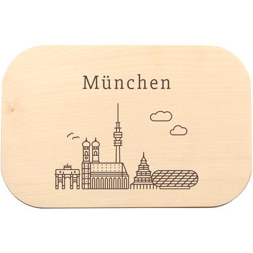 München Skyline Brotzeitbrett - Munich Brett aus Ahorn Holz, Bayern Landeshauptstadt Geschenk, Schneidebrett für Brot, Käse, Wurst oder Snacks - bayerische Geschenkidee München Skyline Brotzeitbrett - Munich Brett aus Ahorn Holz, Bayern Landeshauptstadt Geschenk, Schneidebrett für Brot, Käse, Wurst oder Snacks - bayerische Geschenkidee von Geschenkissimo