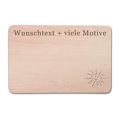 Schneidebrett Holz groß mit Gravur, Name + Motiv, Servierbrett, großes Frühstücksbrettchen, Küchenutensilien, Küchenbrett XXL von Geschenkissimo