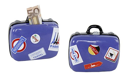 Spardose Koffer - tolle Verpackung für Geldgeschenke oder als Reisespardose / Reise Sparschwein von Geschenktrends