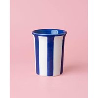 Keramik Becher Ohne Henkel, Tasse Cup Cappuccino Kaffeebecher Teetasse Costa Azul 250Ml 1 Stück - Handarbeit Aus Spanien von Geschirrkultur