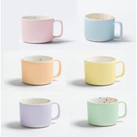 Großer Keramik Becher, Tasse, Kaffeetasse Teetasse "Breeze Party" Mug 450Ml Rosa, Gelb, Grün, Lila, Orange, Blau - Handgemacht in Portugal von Geschirrkultur