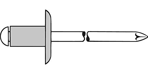 Blindniete Alu/Stahl Grosskopf 4,8 x 16 K 16 mm, 250 Stück, (1454109) von Gesipa