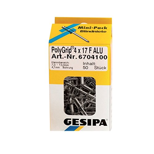 Gesipa 1464826 Blindniete (Ø x L) 4mm x 17mm Edelstahl Edelstahl 50St. von Gesipa