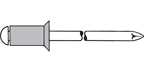 Gesipa Blindniete Alu/Stahl Senkkopf 3 x 12 mm, 500 Stück, (1454079) Blindniettechnik, Grau von Gesipa