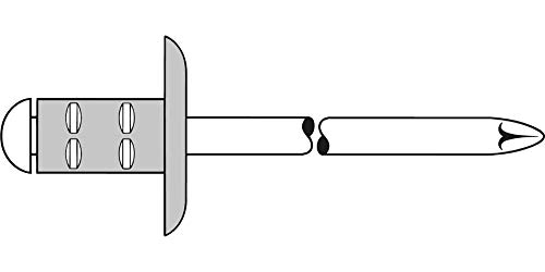 GESIPA Blindniete PolyGrip 500 Stück (Alu/Stahl 4,8x17, Nietschaft-ø 4,8 mm, Scherkraft 1500 N, Zugkraft 2300 N, Flachrundkopf) 1433833 von Gesipa