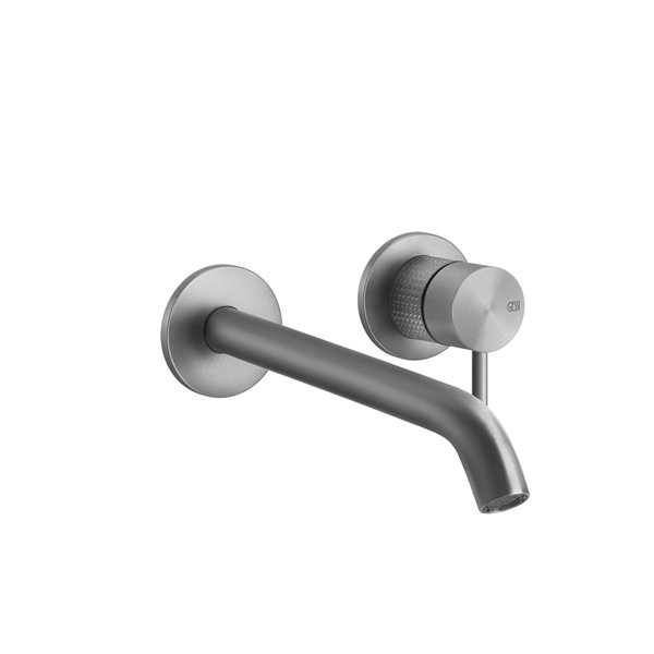 Gessi 316 Cesello Fertigmontageset für Unterputz-Einhebelmischer Waschtisch, einzelnen Rosetten D65 mm, personalisierter Auslauf, ohne Ablaufgarnitur, 54489, Farbe: Messing gebürstet PVD - 54489727 von Gessi