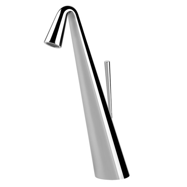 Gessi Cono Waschtisch-Einhebelmischer, hohe Version, ohne Ablaufgarnitur, Ausladung 154 mm, 45003, Farbe: Finox Optik von Gessi