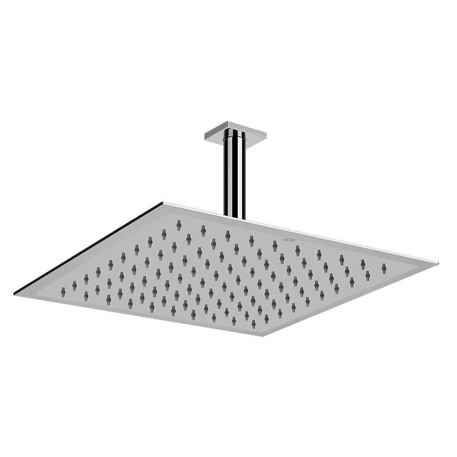 Gessi Emporio Antikalk-Kopfbrause mit Gelenk und Deckenarm, Länge 347 mm, 47262238 von Gessi