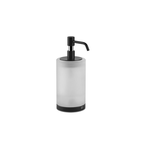 Gessi Emporio Seifenspender, Standversion, Behälter aus satiniertem Glas, 38839, Farbe: Schwarz XL von Gessi