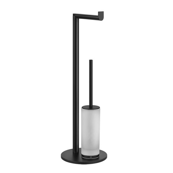 Gessi Emporio Ständer mit Papierrollenhalter und Toilettenbürstengarnitur aus satiniertem Glas, 38935299 Gessi Emporio Ständer mit Papierrollenhalter und Toilettenbürstengarnitur aus satiniertem Glas, 38935299 von Gessi