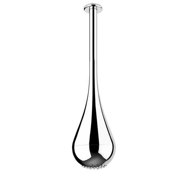 Gessi Goccia Antikalk-Kopfbrause, Länge 598 mm, 1/2 Anschluss, 33752, Farbe: Schwarz XL von Gessi