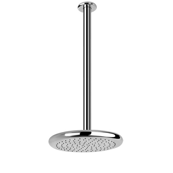 Gessi Goccia Antikalk-Kopfbrause D334 mm, mit Gelenk und Deckenarm, mit personalisierter Länge, 1/2 Anschluss, 33768, Farbe: Chrom von Gessi