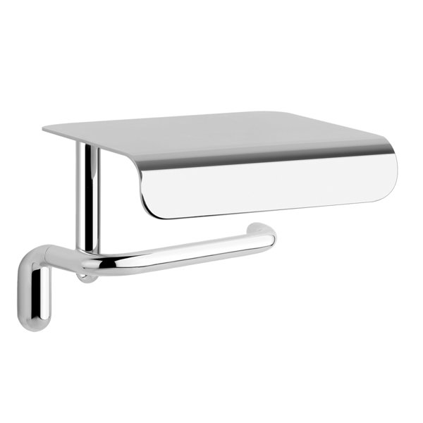 Gessi Goccia WC-Papierrollenhalter mit Deckel, Wandmontage, 38049, Farbe: Chrom von Gessi