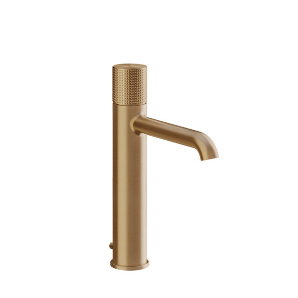 Gessi Habito Waschtisch-Einhebelmischer, mittlere Version, mit Ablaufgarnitur, Ausladung 164mm, CESELLO, 70405, Farbe: Warm Bronze gebürstet PVD von Gessi