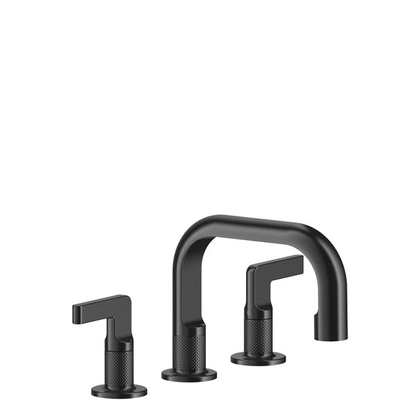 Gessi Inciso- 3-Loch-Waschtischarmatur mit Auslauf H=59 mm x Ausladung 140 mm, für Unterbau-Waschbecken geeignet, ohne Ablaufgarnitur, 58012, Farbe: Messing Antik von Gessi