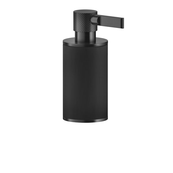 Gessi Inciso Stand-Seifenspender, Behälter schwarz matt, 58538, Farbe: Warm Bronze gebürstet PVD von Gessi