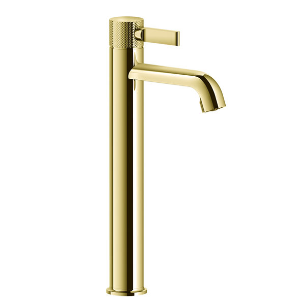 Gessi Inciso- Waschtisch Einhebelmischer, höhere Version 239 mm, ohne Ablaufgarnitur, Ausladung 135 mm, 58004, Farbe: Gold PVD von Gessi