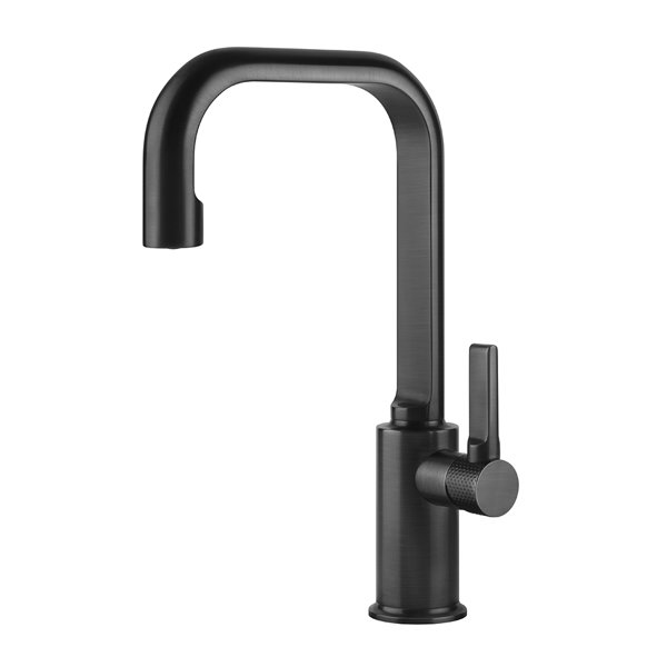 Gessi Inciso- Waschtisch Einhebelmischer höhere Version, mit Ablaufgarnitur 1 1/4, Ausladung 160 mm, 58005, Farbe: Metall Schwarz PVD - 58005706 von Gessi