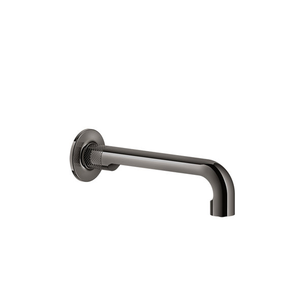 Gessi Inciso- Waschtisch-Wandauslauf mit einem 1/2-Anschlussstück, für separaten Einhebelmischer/Sensor, Ausladung 210 mm, 58100, Farbe: Metall Schwarz PVD von Gessi