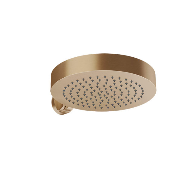 Gessi Origini Antikalk-Kopfbrause mit Gelenk, schwenkbar, Durchmesser 320mm, 66152, Farbe: Warm Bronze gebürstet PVD von Gessi