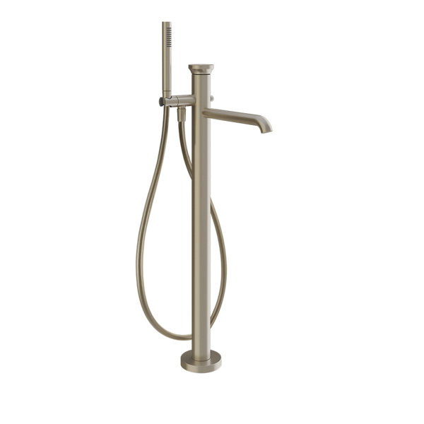 Gessi Origini  Fertigset Wanne-Einhebelmischer, mit Auslauf, Schlauch, Handbrause, Bodenmontage, Ausladung 260mm, 66028, Farbe: Finox Optik von Gessi