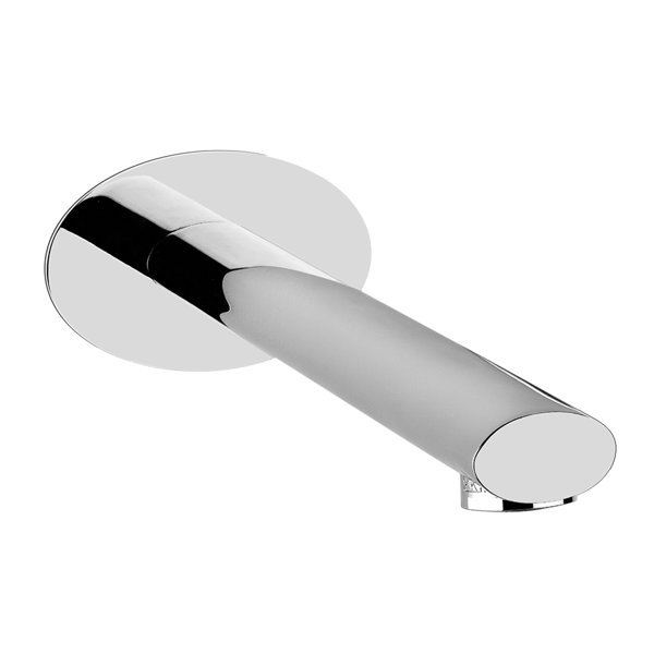 Gessi Ovale, Waschtisch-Wand-Auslauf, mit 1/2 Anschluss für separaten Einhebelmischer, personalisierte Länge, 23118, Farbe: Schwarz XL von Gessi