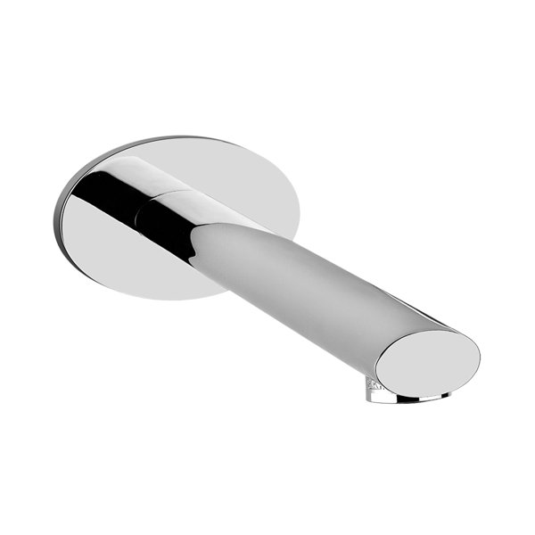 Gessi Ovale, Waschtisch-Wand-Auslauf, mit 1/2 Anschluss für separaten Einhebelmischer oder Sensor, Ausladung 206 mm, 23103, Farbe: Finox Optik von Gessi