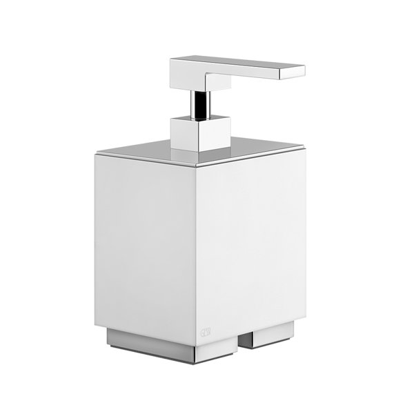 Gessi Rettangolo Accessoires Seifenspender Standversion, Behälter weiß, 20837, Farbe: Schwarz XL von Gessi