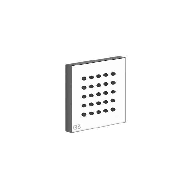 Gessi Rettangolo feste Seitenbrause 1/2, Breite 65 mm, mit zusätzlicher Befestigung, 32973080 von Gessi