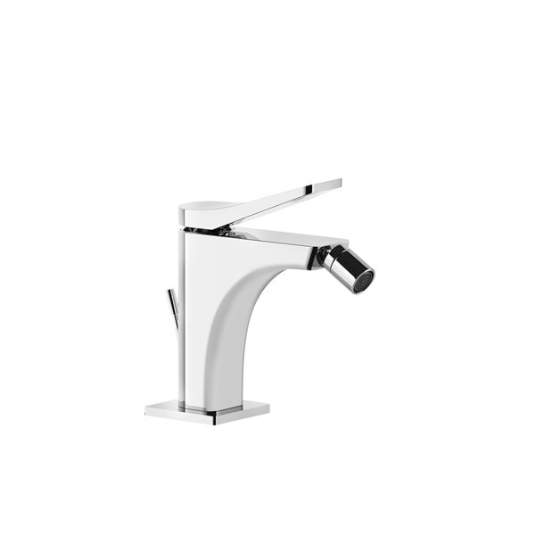 Gessi Rilievo, Bidet-Einhebelmischer S-Version (D32 mm), mit Ablaufgarnitur 1 1/4, Ausladung 114 mm, 59007, Farbe: Kupfer gebürstet PVD von Gessi