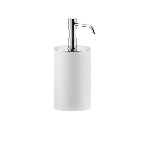 Gessi Rilievo, Seifenspender Standversion, Becher weiß matt, 59537, Farbe: Chrom von Gessi