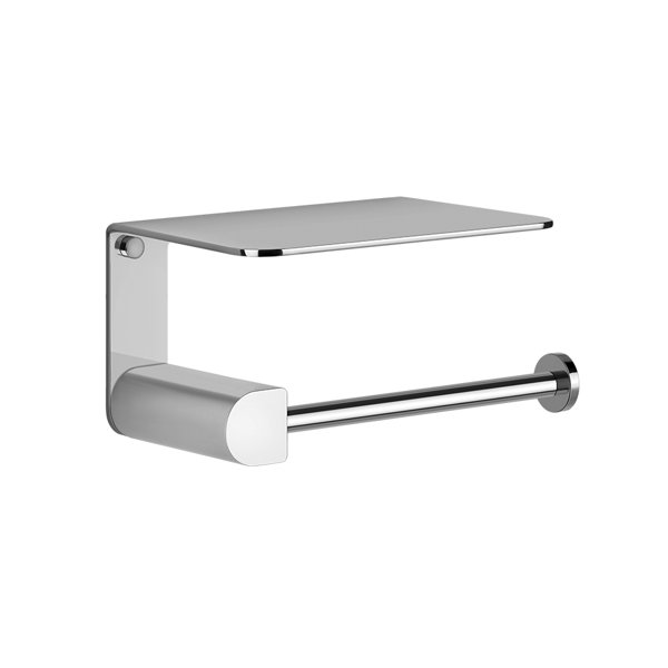 Gessi Rilievo, WC-Papierrollenhalter mit Deckel, Wandmontage, 59449, Farbe: Finox Optik von Gessi