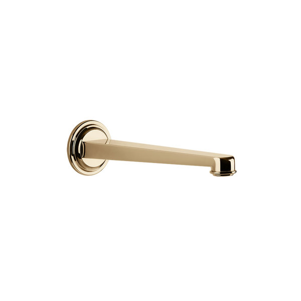 Gessi Venti20 Waschtisch-Auslauf, für separaten Einhebelmischer-Sensor, Ausladung 201mm, 1/2 Anschluss, Wandmontage, 65102, Farbe: Warm Bronze PVD von Gessi