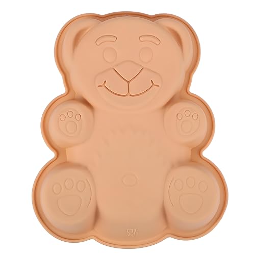 3D Großer Teddybär in Form Eines Backblechs, Neuheit Backform Bär für Kinder, Antihaftbeschichtete Fondant-Schokoladen-Zuckergussform, BPA-Frei, für Kuchen Eiscreme Schokolade Brot Dessert Pudding von Gestionale Smarty