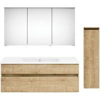 Get2You Badmöbel-Set »twenty one«, 4-teilig, Waschbecken BxHxT: 122 x 1,5 x 51 cm, montiert - braun von Get2You