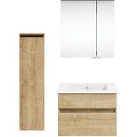 Get2You Badmöbel-Set »twenty one«, 4-teilig, Waschbecken BxHxT: 62 x 1,5 x 51 cm, montiert - braun von Get2You