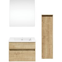 Get2You Badmöbel-Set »twenty one«, 4-teilig, Waschbecken BxHxT: 62 x 1,5 x 51 cm, montiert - braun von Get2You