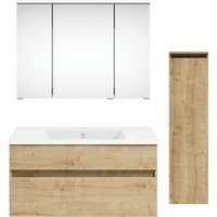 Get2You Badmöbel-Set »twenty one«, 4-teilig, Waschbecken BxHxT: 92 x 1,5 x 51 cm, montiert - braun von Get2You